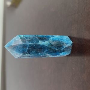APATITE crystal tower, beautiful turquiose blue color, reiki, home decor